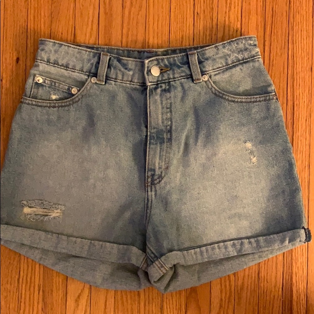 Cheap Monday high waist jean shorts